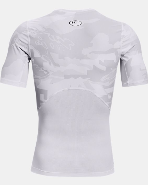 Men's UA Iso-Chill Compression Printed Short Sleeve, White, pdpMainDesktop image number 7